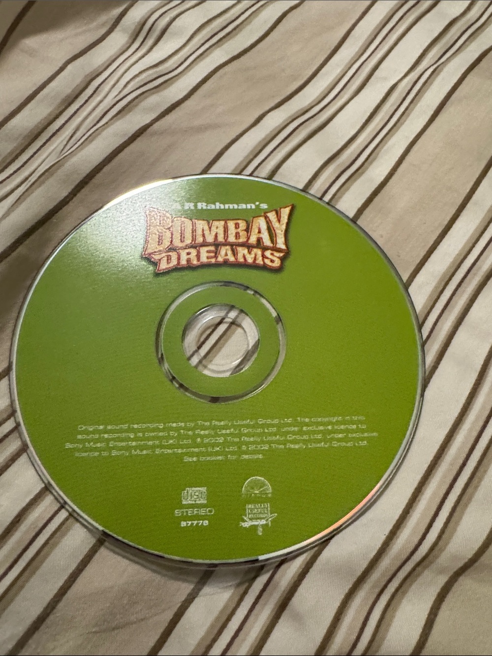 Bombay Dreams Soundtrack CD - Green